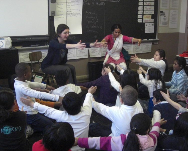 Malini instructing students